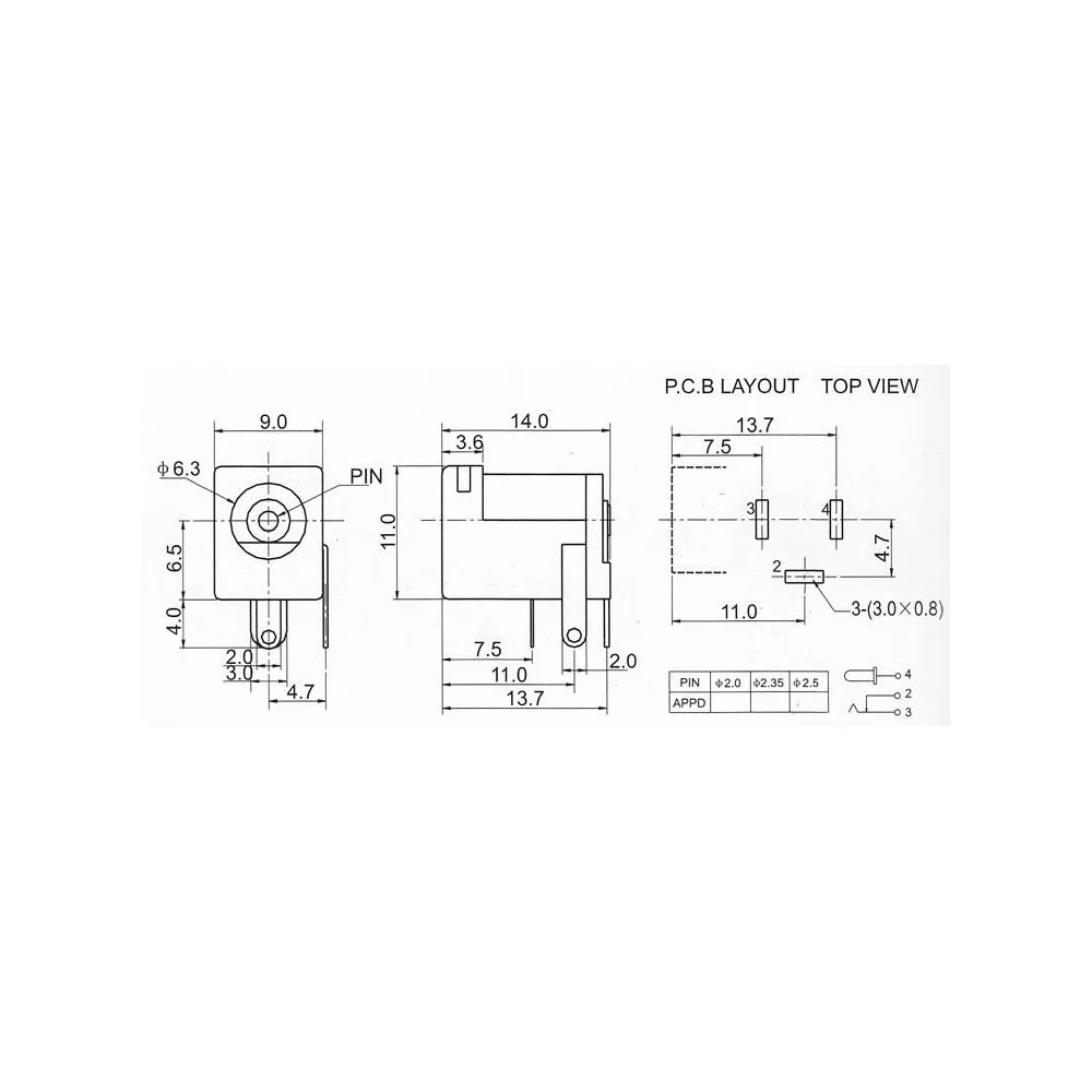 6x Dc Connector Female 5,5X2,1 Power Geïntegreerde Circuit Arduino