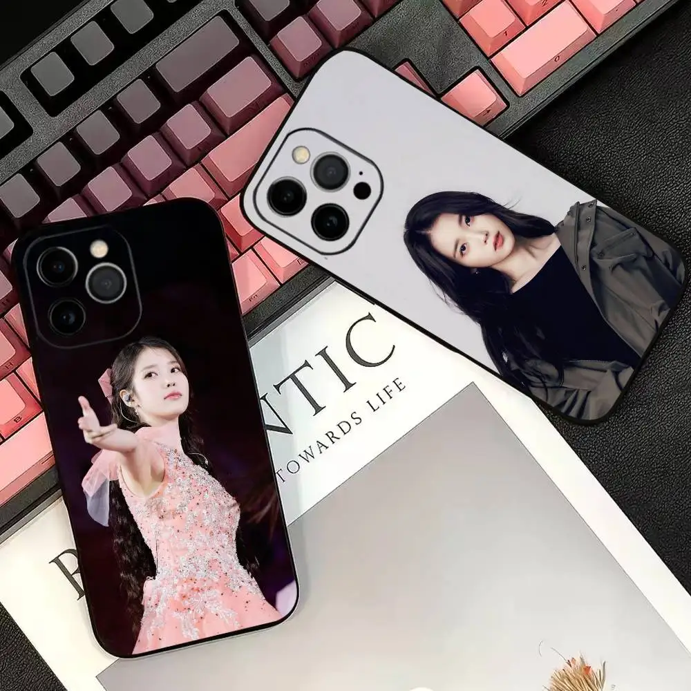 

female soloist Lee Ji-eun Phone Case For iPhone 17, 16,15,14,13,12,11 Plus,Pro Max, Others Soft Black Cover