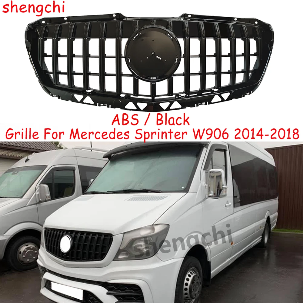 

W906 GT Style Front Bumper Grill For Mercedes Benz Sprinter W906 facelift Black / Silver Racing Grille 2014-2018