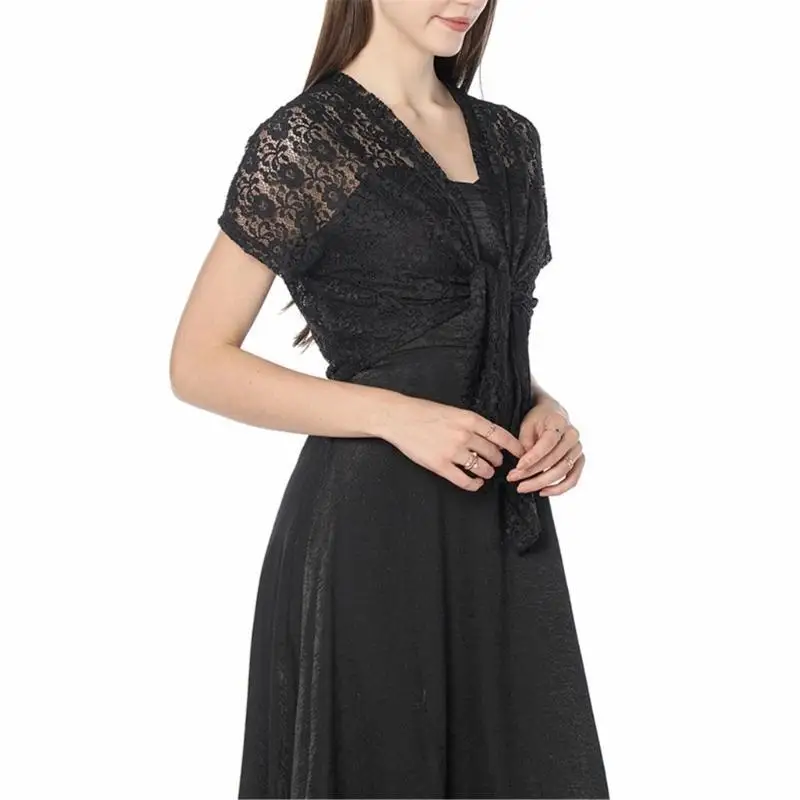 39BD Sonnenschutzschal, Blumenschal für Damen, atmungsaktiver Schal, eleganter Schal für Hochzeiten und Partys – Detail 9
