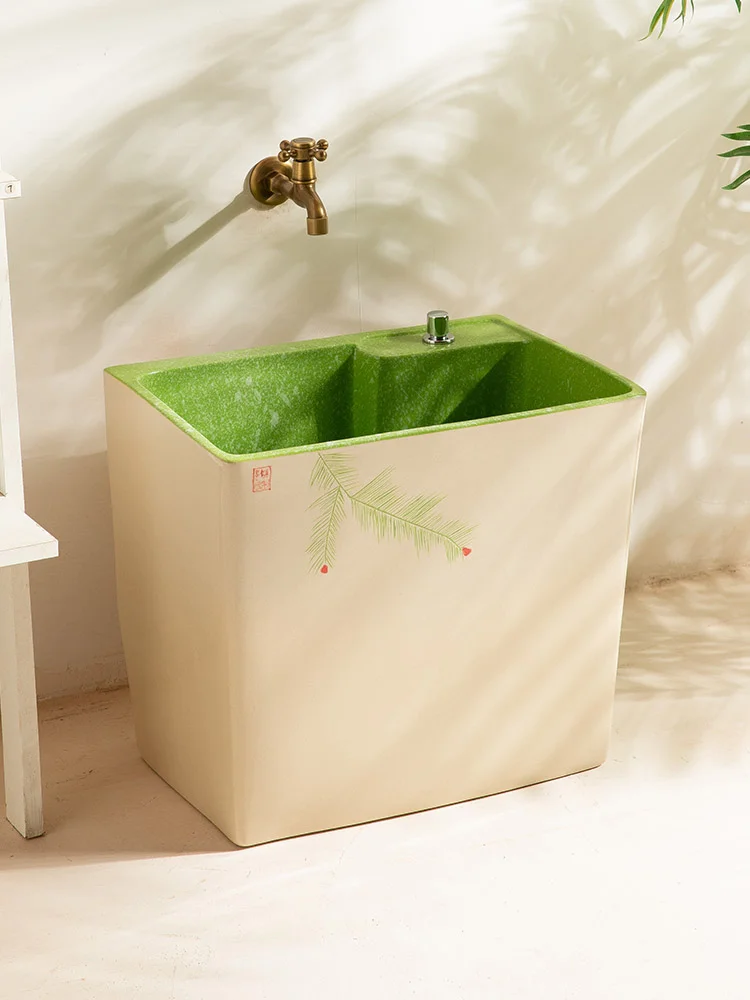 *Mop Pool Large Capacity Rectangle Washing Mop Pool Balcony Household Sink