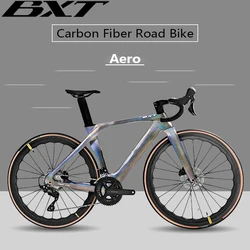 BXT Complete Bicycle Road Bike 24 Speed Cycling T800 Carbon Fiber Disc Brake Road Bike R7120