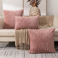 Throw Pillow Covers for Sofa Cushion Cover Pillowcase Knitting Fur Pillowcase Office Sofa Waist Pillow Case 30X50 45X45 50X50cm