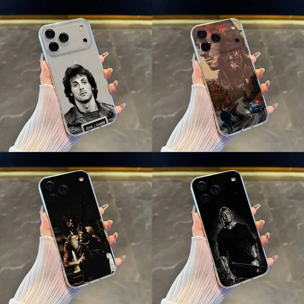 

John R-Rambo Phone Case For iPhone 17,16,15,14,13,12,11 Pro,Max,Plus,X,XS,XR,SE4,E Mini Transparent Soft Cover