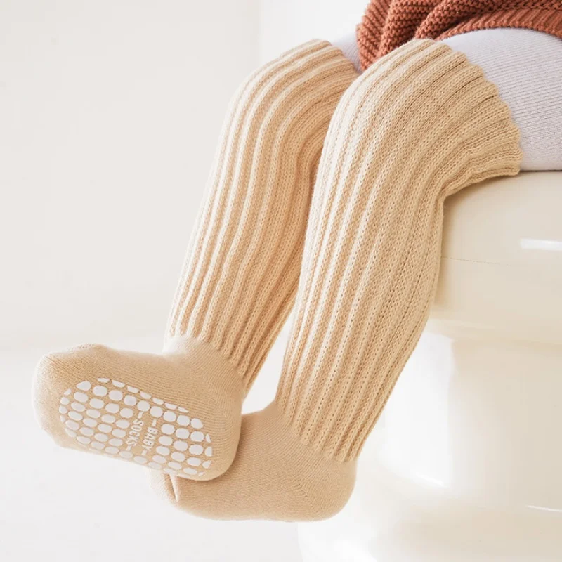 Children's Socks For Boys Girls Winter Thick Warm Newborn Baby Knee High Long Socks Fashion Kids Toddler Sock Anti slip 0-4Years