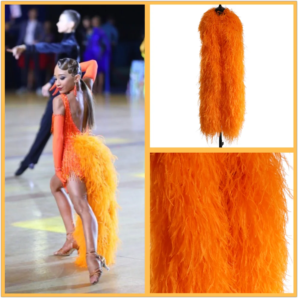 2&3Meter Feather Ostrich Boa Scarf 15 20 30 35ply Thick Christmas Maribu Shawl Craft for Wdeeing Party Dress Plume Decoration