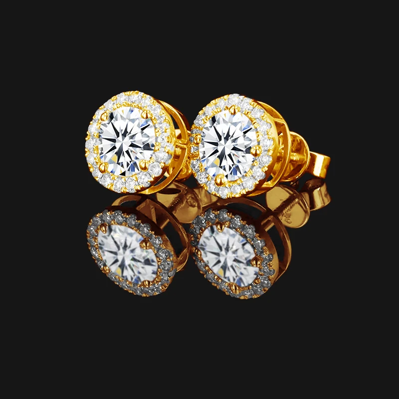 Na moda moissanite brincos para mulheres 925 brincos de prata esterlina moda casamento laboratório criado presentes de diamante jóias finas