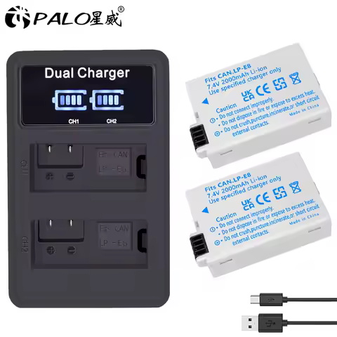 PALO LPE8 Battery Pack LP-E8 Bateria LP-E8 LP E8 For Canon 550D 600D 650D 700D X4 X5 X6i X7i T2i T3i T4i T5i DSLR Camera 0.11