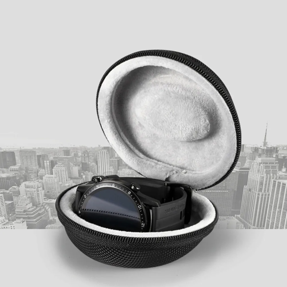 Single Watch Travel Case Portable Storage Organizer Shock-Resistant Waterproof Smartwatches Zippered Container Box