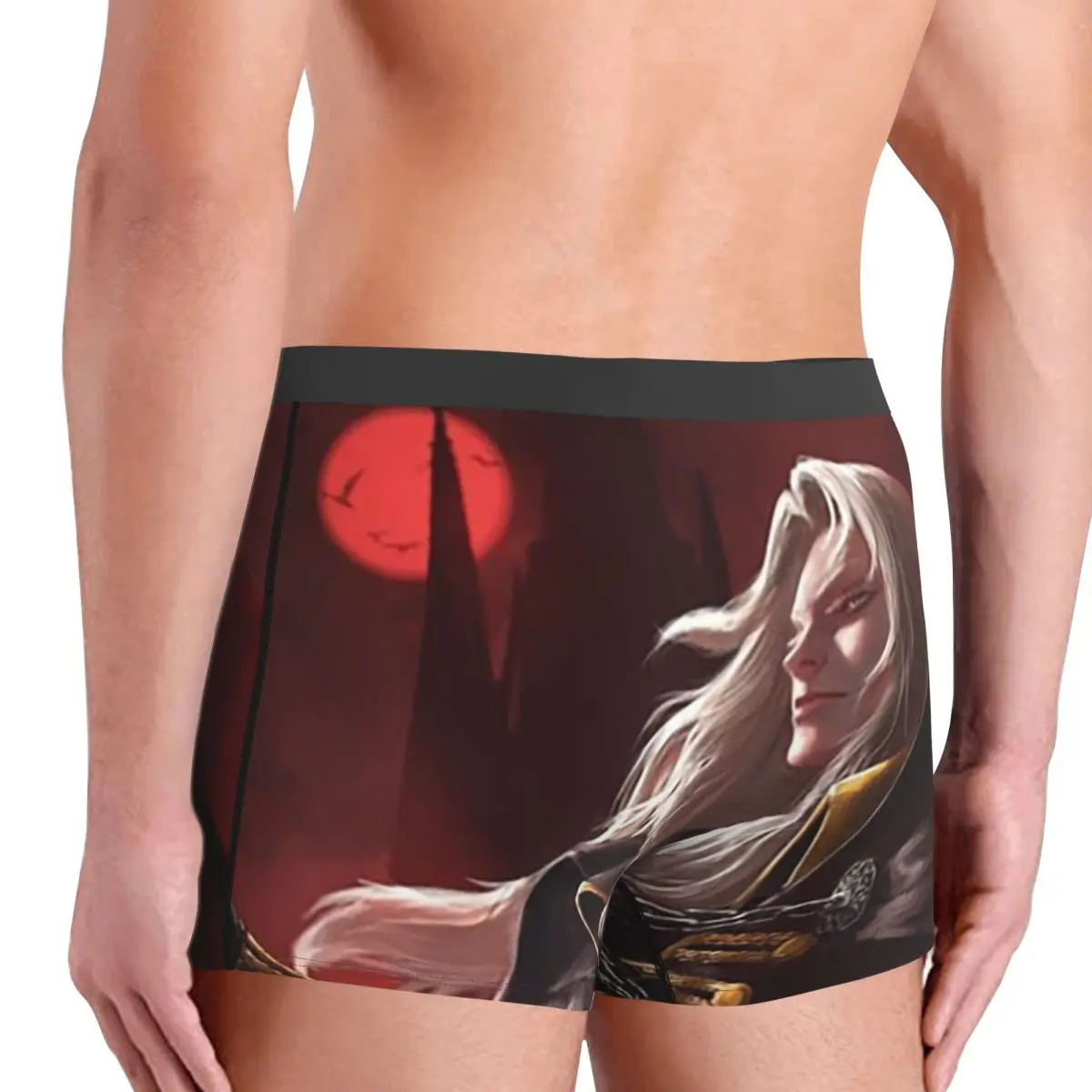 Gravata de jogo de vampiro Alucard para homens, gravata fina de seda e poliéster para casamento e negócios, gravatas clássicas