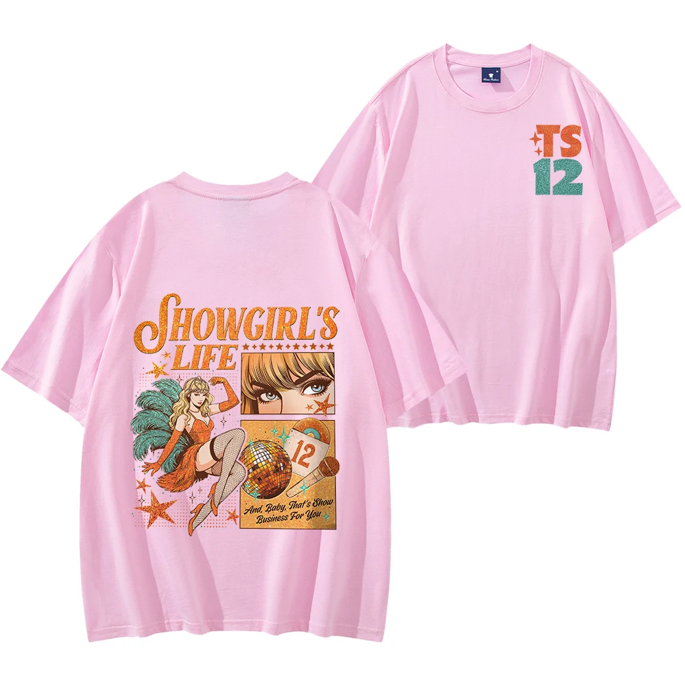 Showgirls Life T Shirt in My Showgirl Era T-Shirt New Album 2025 Shirt Country Music Fan Gift Men Women Streetwear Hip Hop Tops