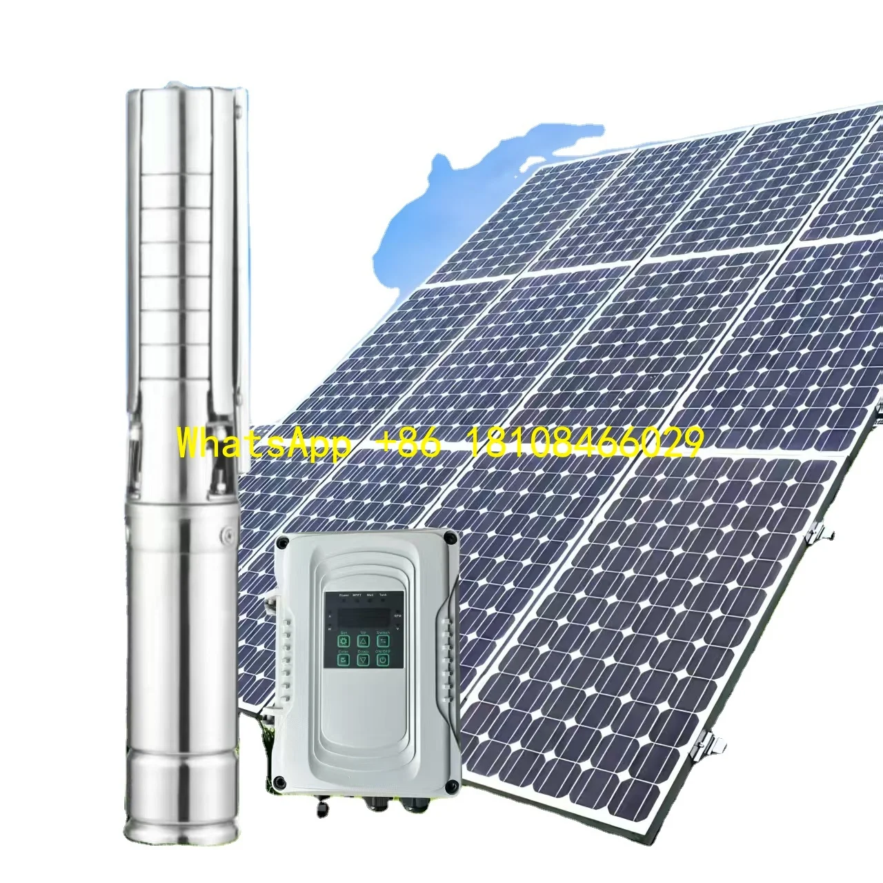 1,5 1100 Вт Солнечный погружной водяной насос Набор солнечных панелей Глубина хорошо/головка: 4,5-35 м3/ч Скорость расхода 28-148 м для полива сада