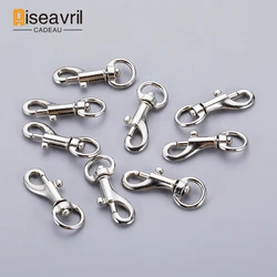 5pcs 11mm Metal Swivel Lobster Clasp Trigger Clip Loop Snap Hook for Dog Pet Leads Leash Hardware Sewing DIY Accessories