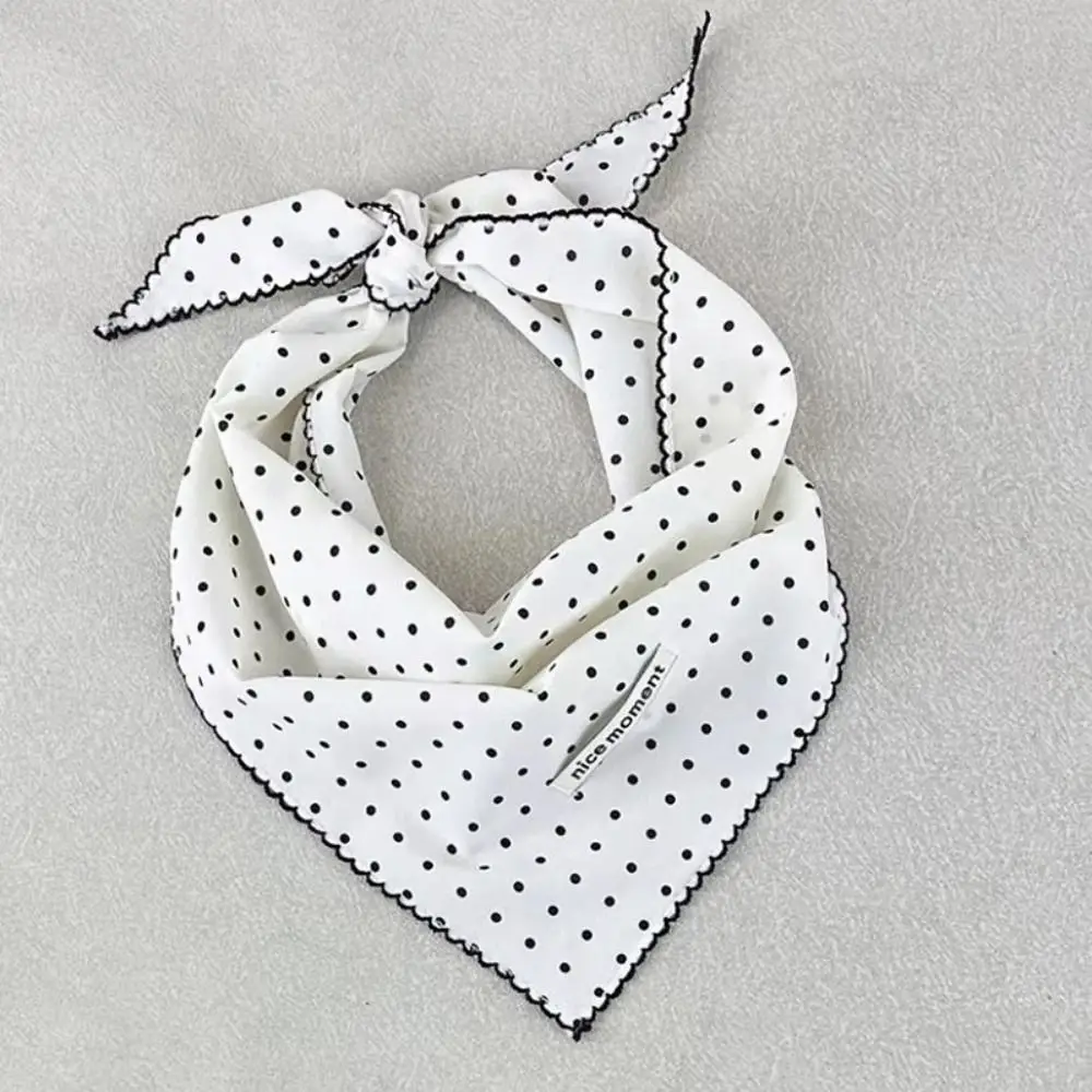 Fashion Beach Triangular Hair Band Lace Trim Breathable Triangular Headscarf Versatile Polyester Silk Scarf Summer - view 4
