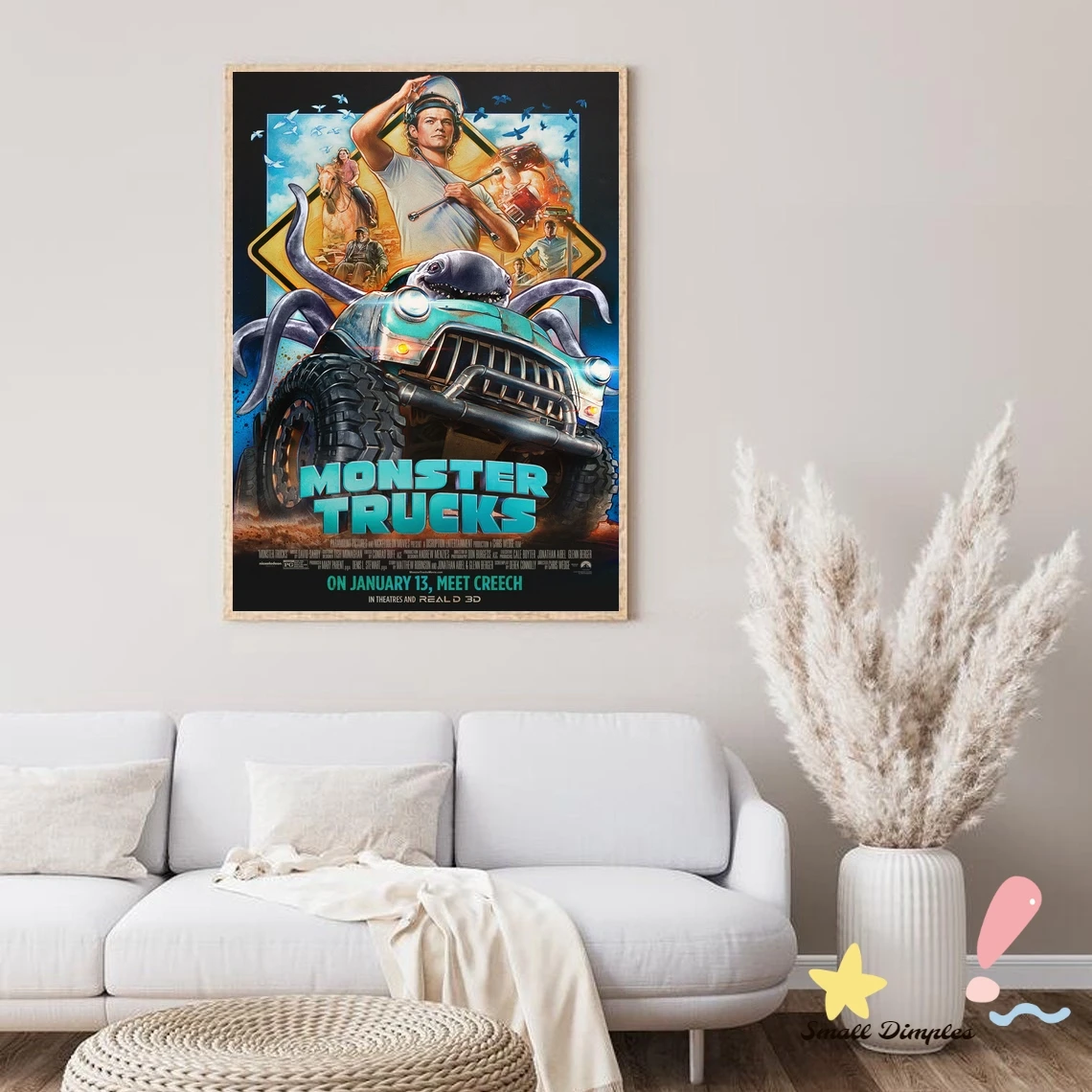 Monster Trucks Movie Poster Canvas Art Print Home Decoration Wall Painting ( No Frame )