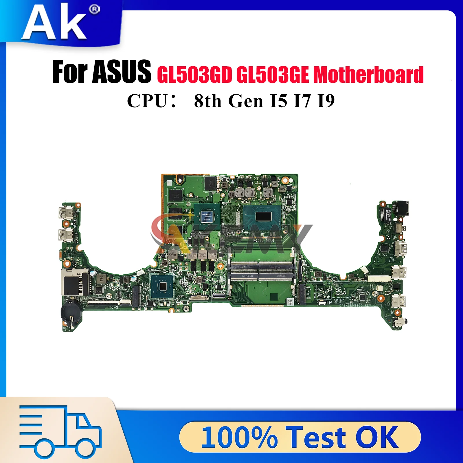 

Материнская плата для ноутбука GL503GE для ASUS ROG Strix GL503GE GL503G GL503GD, материнская плата для ноутбука с процессором I5 I7 I9, тест ОК, быстрая доставка