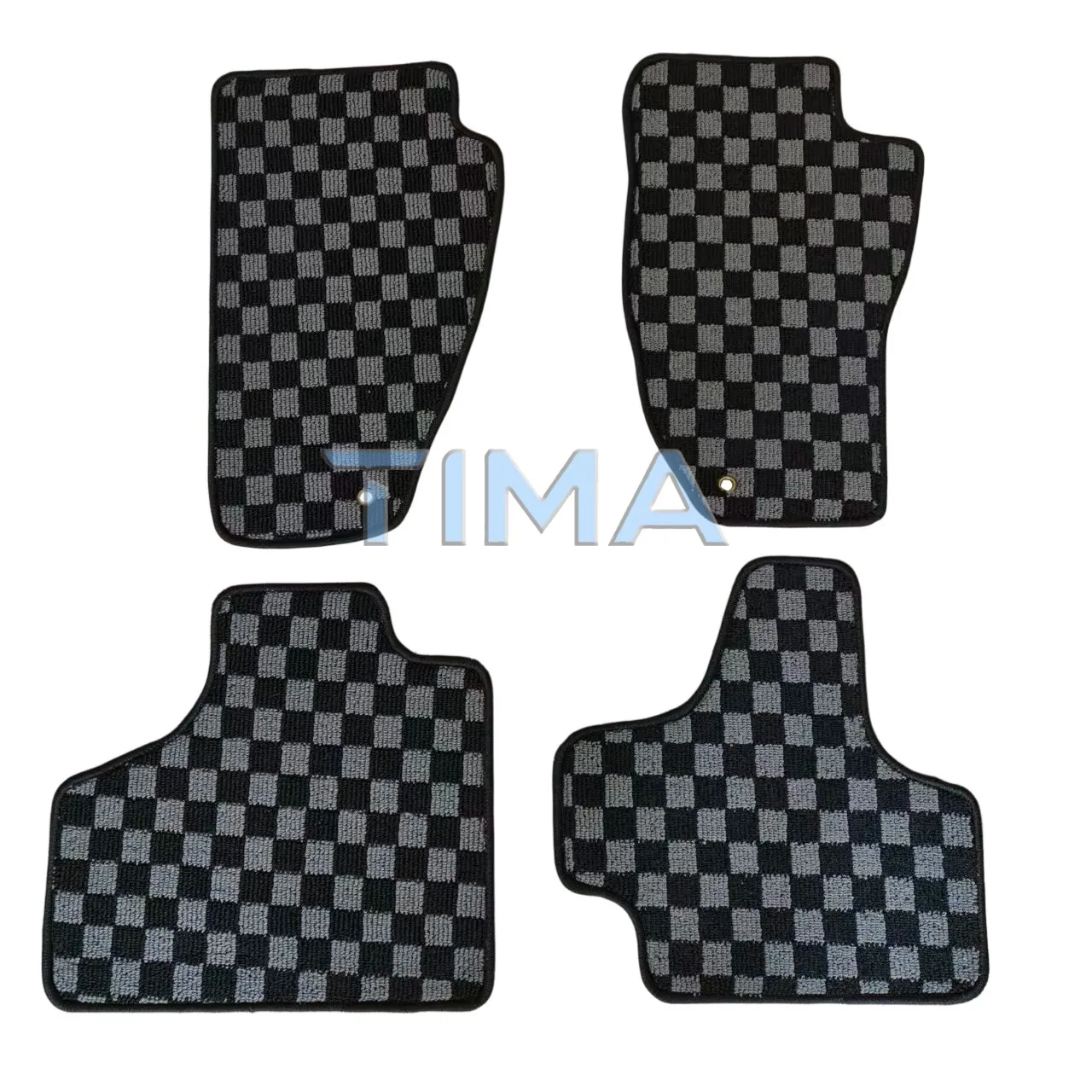 4pcs Non-Slip Washable Car Protection Mat Checkered Floor Mats For 08-13 Jeep Liberty left Hand Driveor
