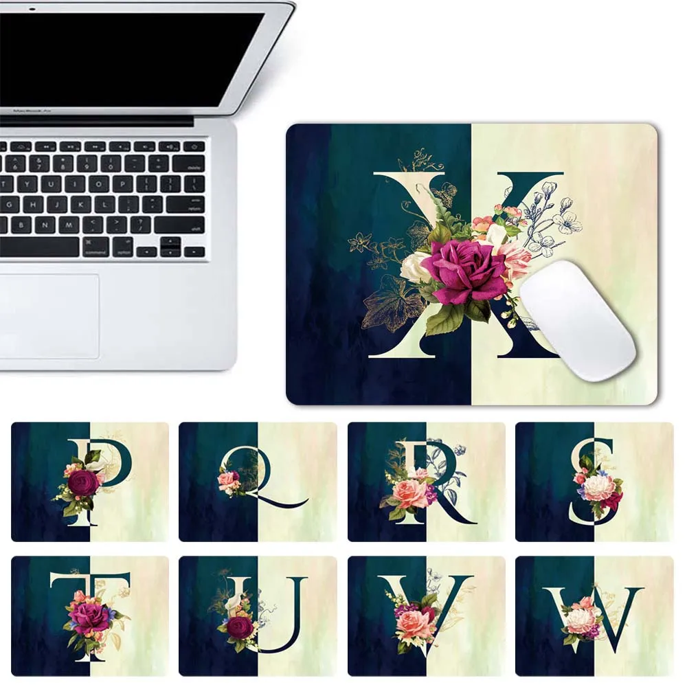 

Office Ultra-Thin Square Mouse Pad Washable Esports Gaming Mouse Mat Oil-Resistant Anti-Slip Pad 26 Letter Half Pattern