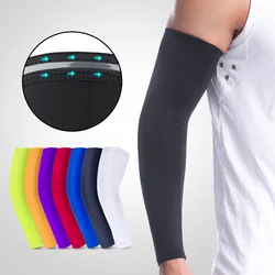 Dropshipping Custom Logo Sports Cool Arm Sleeves Cycling Basketball UV protector compression arm sleeve