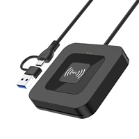 UTHAI X06 USB 2.0 Smart Card Reader 2-in-1 IC Card Reader with Contact And NFC for Bank ATM Tax Reporting