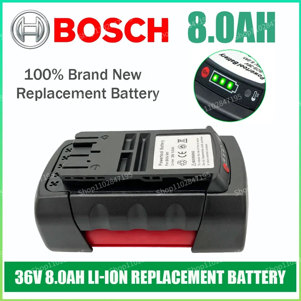 

Bosch 36V 6.0AH/8.0Ah Li-ion Replacement Battery for Bosch D-70771 2607336003 2607336108 BAT836 BAT840 BAT810 Power Tool Battery