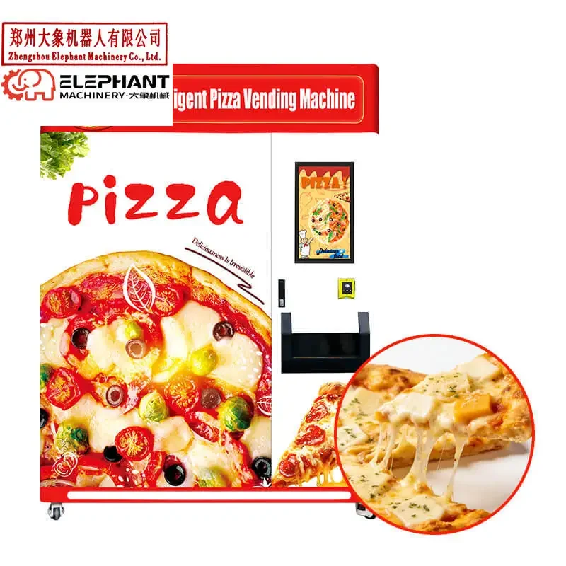 Customized Lift Self Service Frozen Heated By Microwave Oven Fast Food Custom Lets Pizza Vending Machine