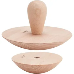 2 Sets Pottery Tool Wooden Clay Tools includ 4.5/6.5 Inch Beech Wood Ceramic Top Molds Interchangeable Handles for Making Bowls