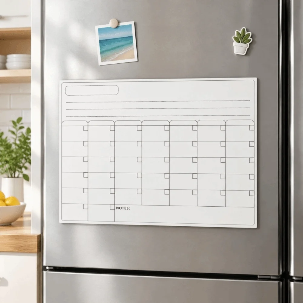 New PET Dry Erase Board Comvenient Easy To Erase Refrigerator Stickers Weekly Monthly Schedule Chore Chart Kitchen Fridge