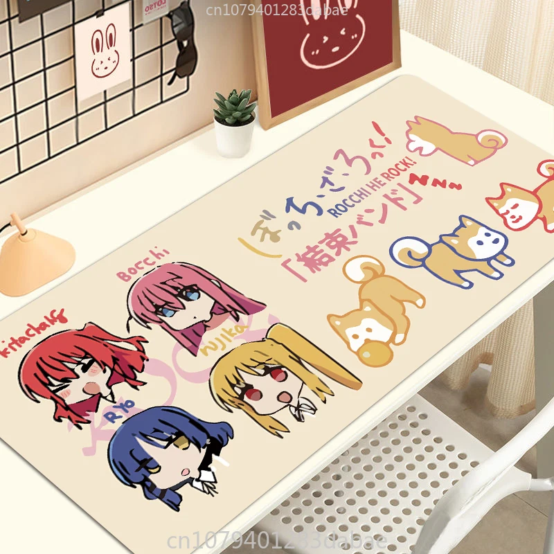 

Japanese Anime Bocchi The Rock PU Leather Mouse Pad Oversized Boys Dormitory Anime Tablecloth Girls Office Computer Table Mat