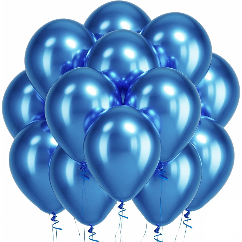 5/10/12inch Blue Balloons Dusty Haze Pastel Navy Royal Metal Blue Latex Balloons for Baby Shower Wedding Birthday Party Decor - view 6