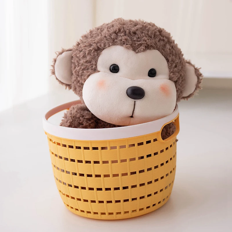 Fantastisch zitdier zacht paars nijlpaard bruine aap sussen knuffel dierentuin dier aanwezig