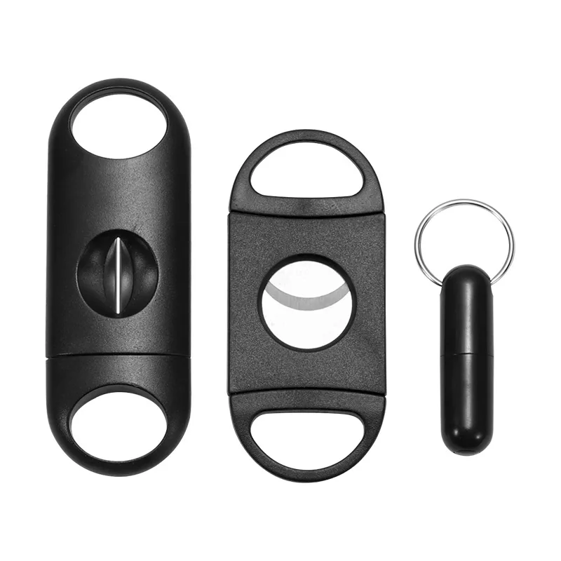 Cigar Set Classic Pocket Cigar Cutter V-shaped Cutting Sharp Stainless Steel Blade Guillotine Punch Cutter Cigar Accessories