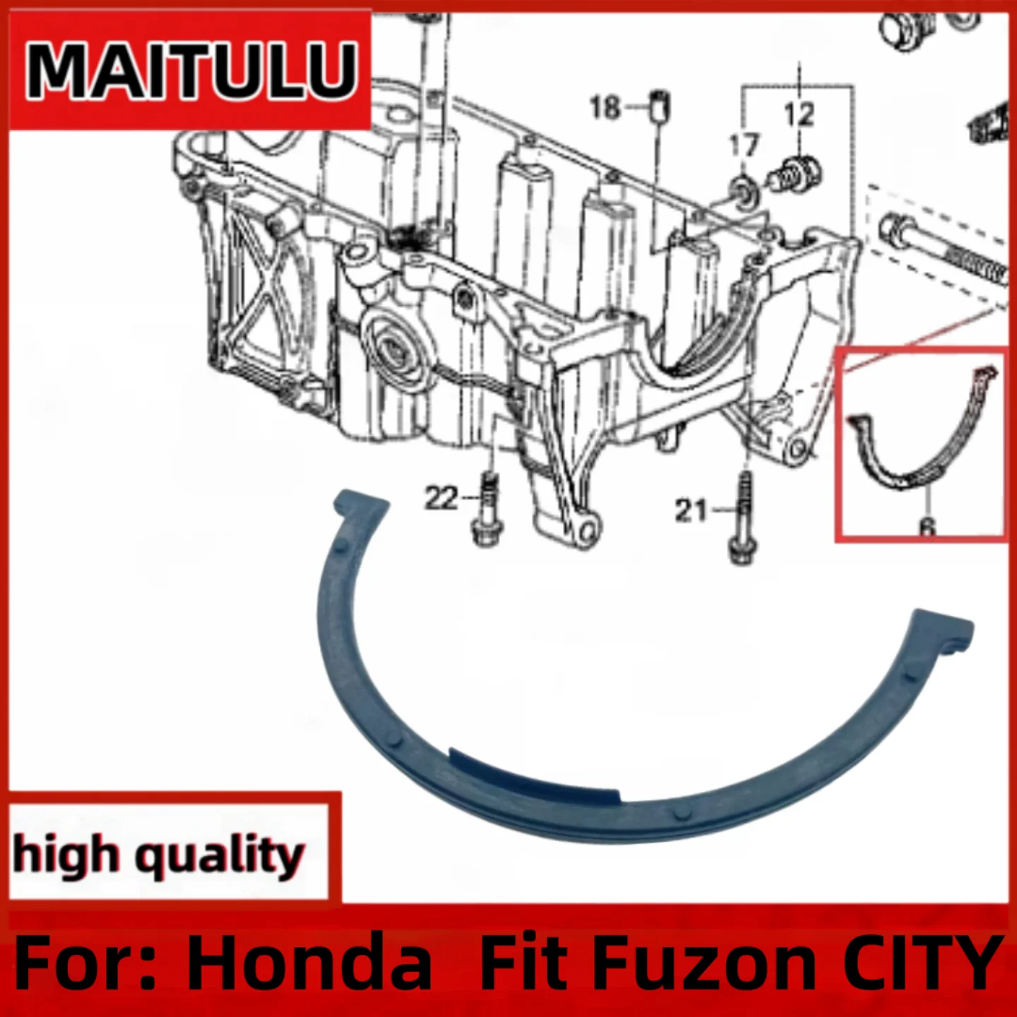 

11252-PWA-000 For Honda 2003-2014 Fit CITY GD1 GD3 GD6 GD8 GE6 GE8 vehicle engine oil pan gasket 11252-PWA-000