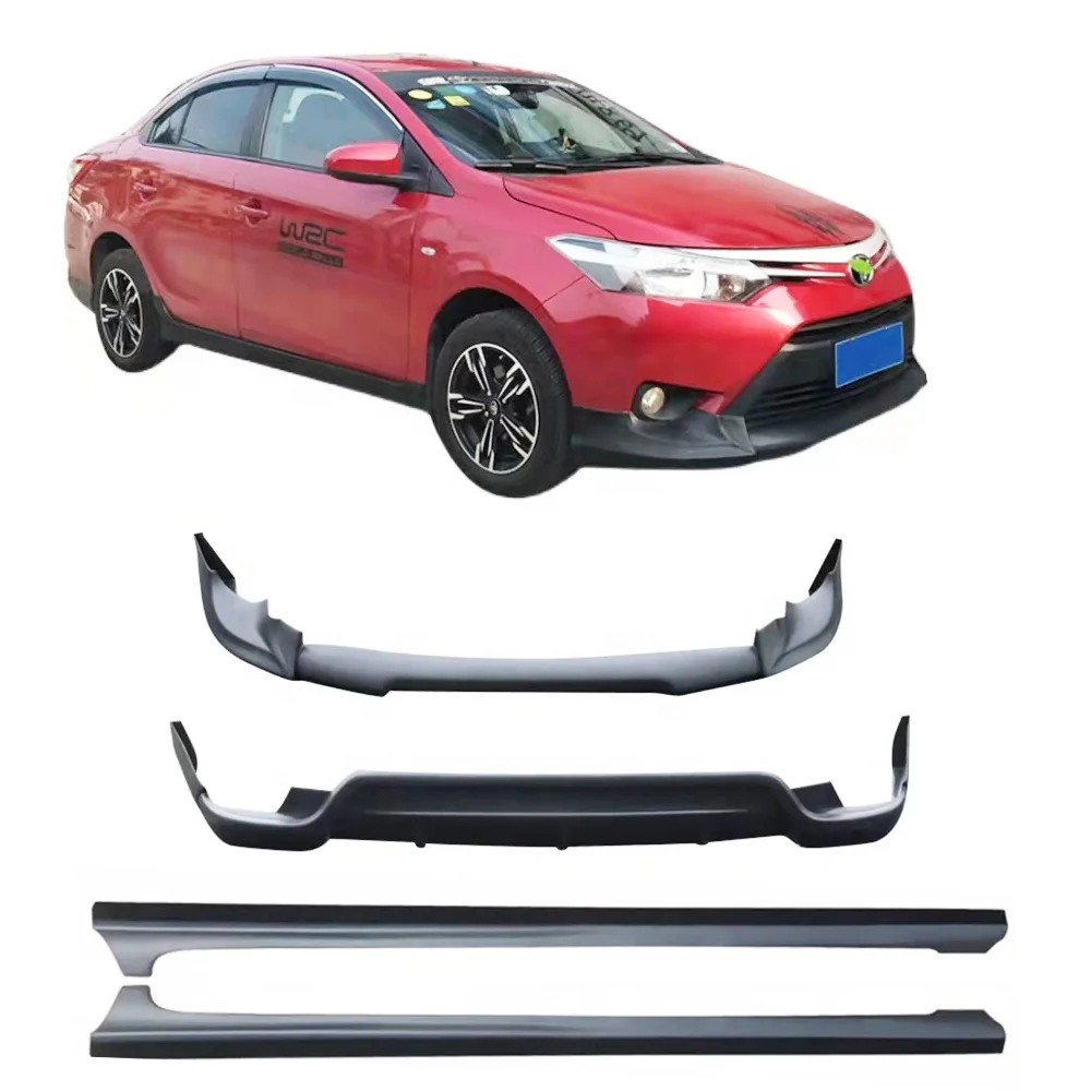 car bodykit for 2014-2017 Toyota YARiS vios front lip rear  side skirts plastic material