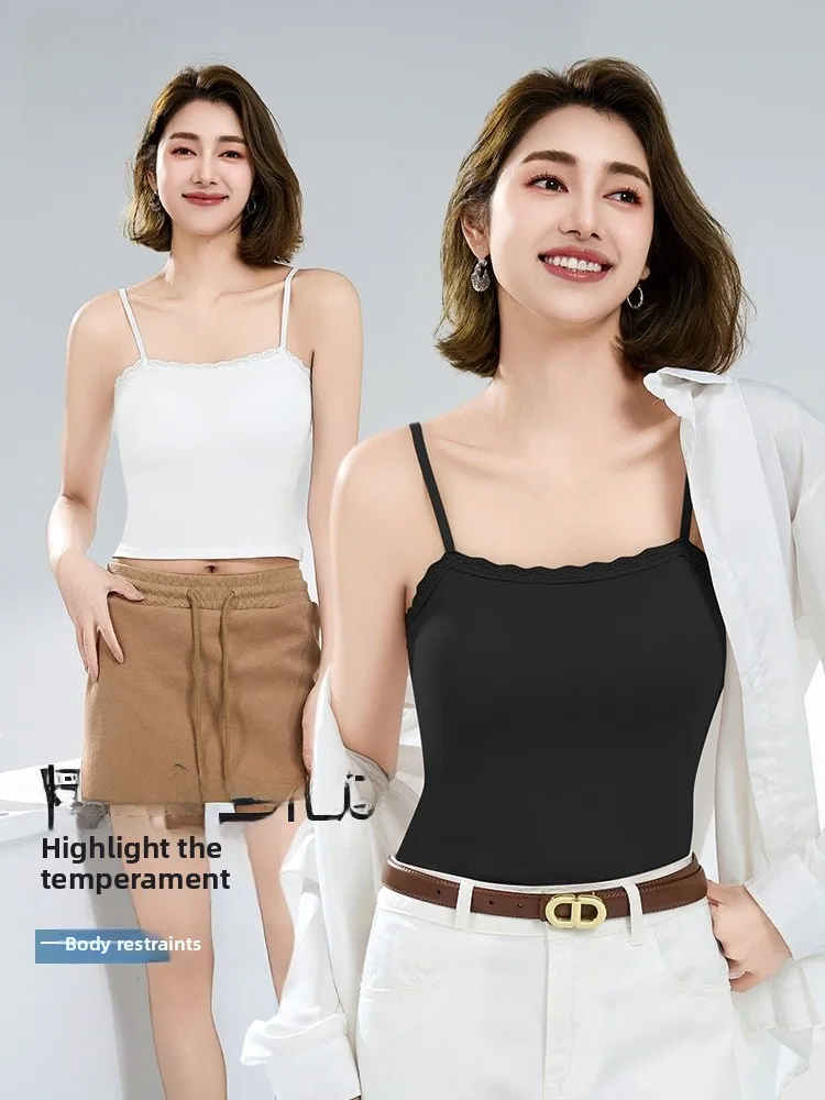   여성 2025 신상 센세이션 발 베스트 여성 여름 브라 인티메이티드 스트랩 베이스 레이어 가슴 패드 포함