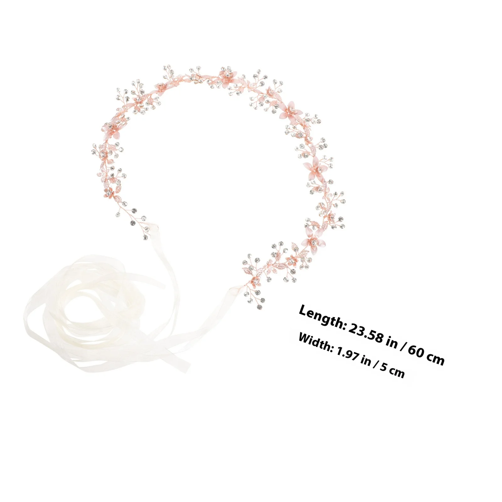 1 قطعة سلسلة زهرة حزام الزفاف ارتفع الذهب اليدوية حجر الراين وشاح الزفاف حزام خصر الزفاف أنيقة اكسسوارات الحفلات #2