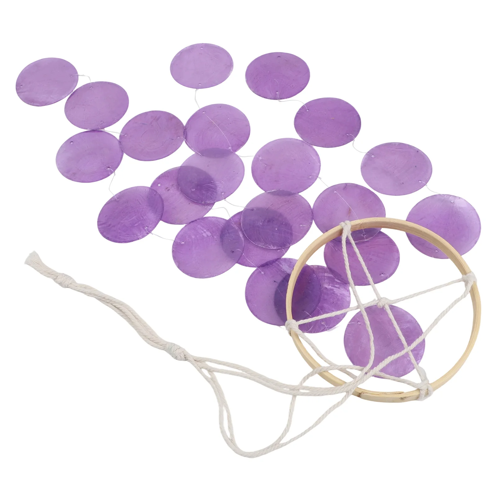 Boho Decor Shell Wind Chimes Garden Hanging Natural Shell Material Perfect For Outdoors Visual Appeal Unique Shell Garden Decor