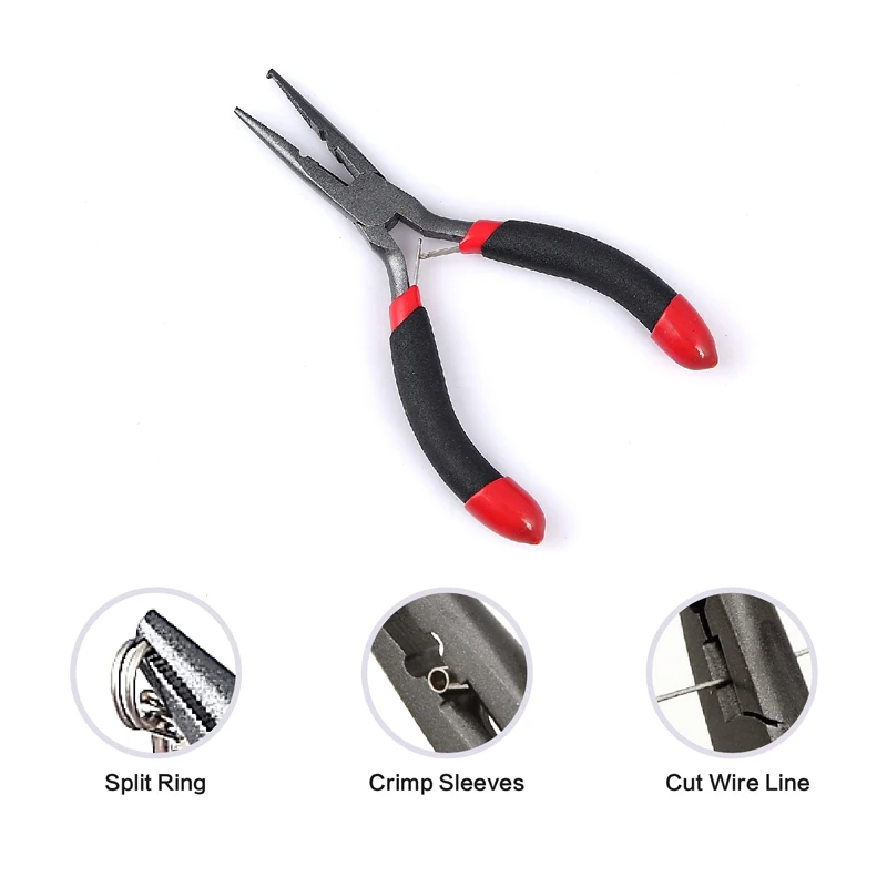 1PC MINI Split Ring Pliers Fishing Pliers Carbon-Steel Unhooking Pliers Lure Pliers Freshwater and Saltwater Fishing Gear