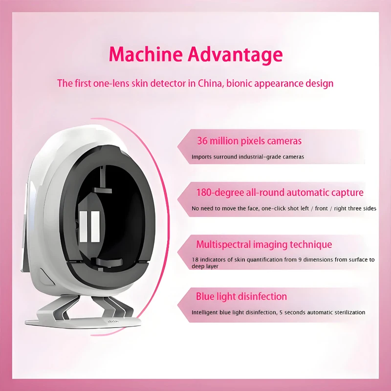 Intelligente huidanalysator 3D AI gezichtsscanner Vochtdetectie Huidprobleemdiagnose Gezichtsanalyse Schoonheidssalonapparaat