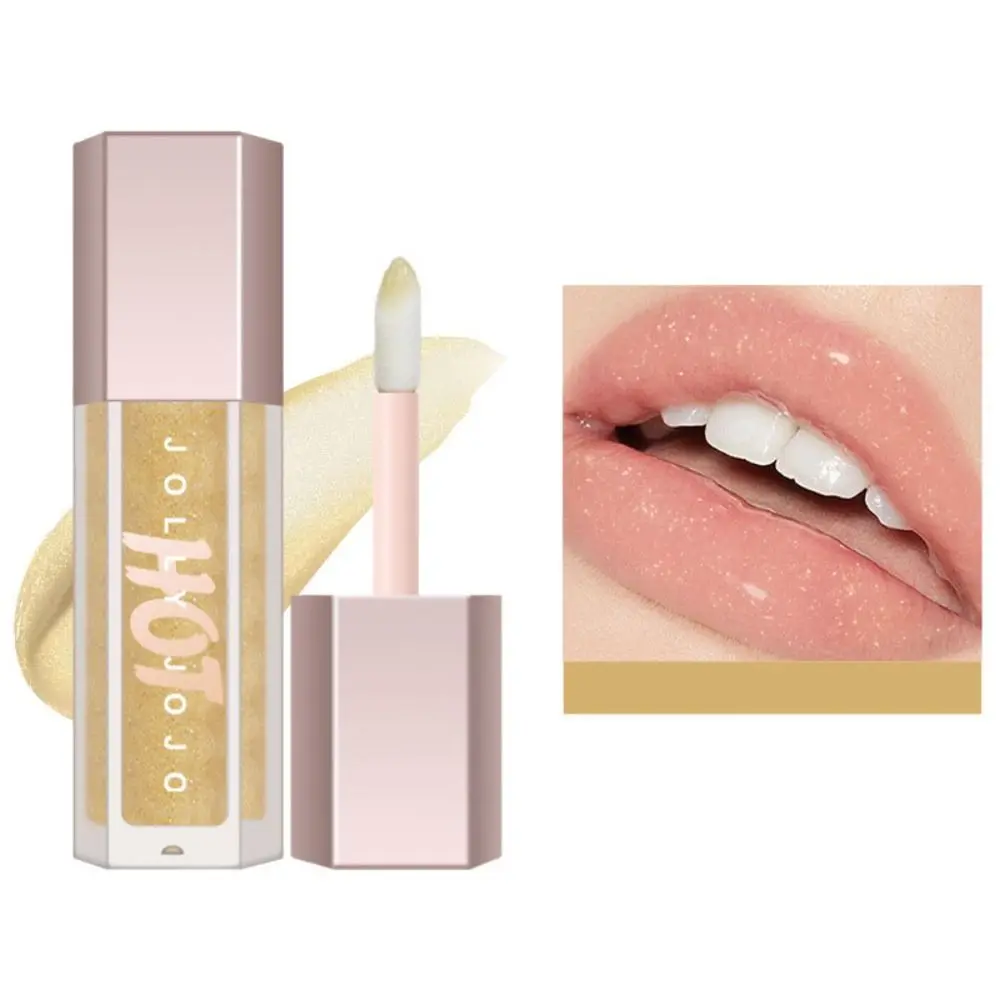 Brillo de labios transparente para mujer, espejo hidratante, resistente al agua, Reduce las líneas finas, hidratante