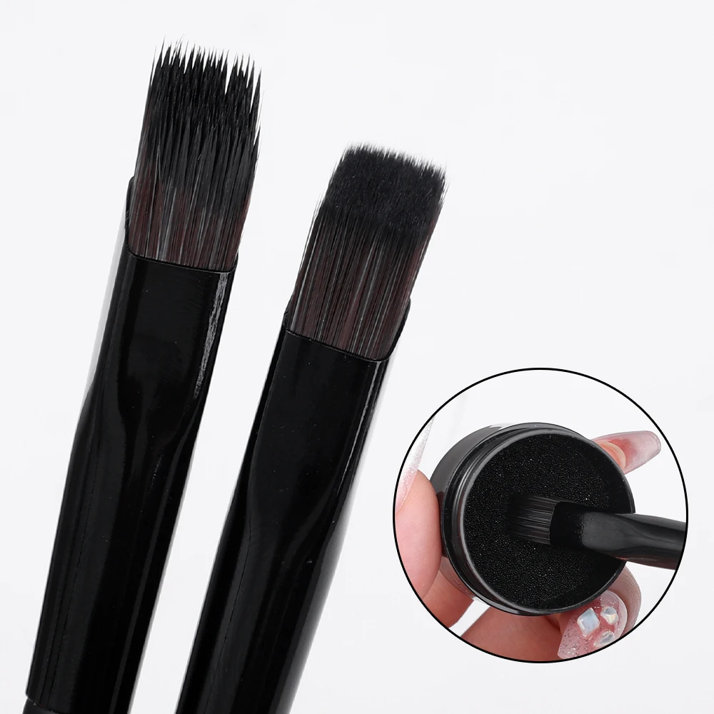 10PCS Square Wild Eyebrow Brushes 3D Painting Hairline Eyebrow Contour Paste Artifact Makeup Tool Multifunction Eyebrow Brushes