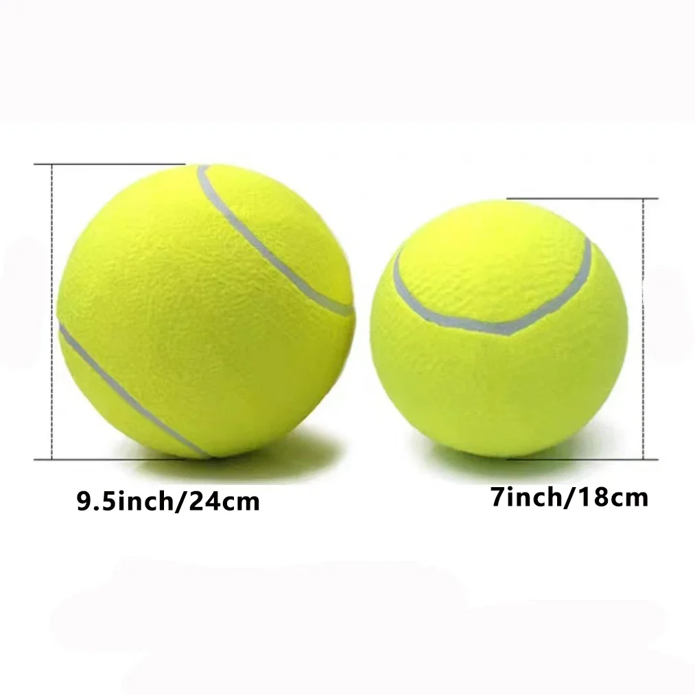 7/9.5Inch Giant Tennis Ball Pet Inflatable Toy for Dog Training Ball 24cm Large Tennis Ball with Air Pump Interactive Dog Toys