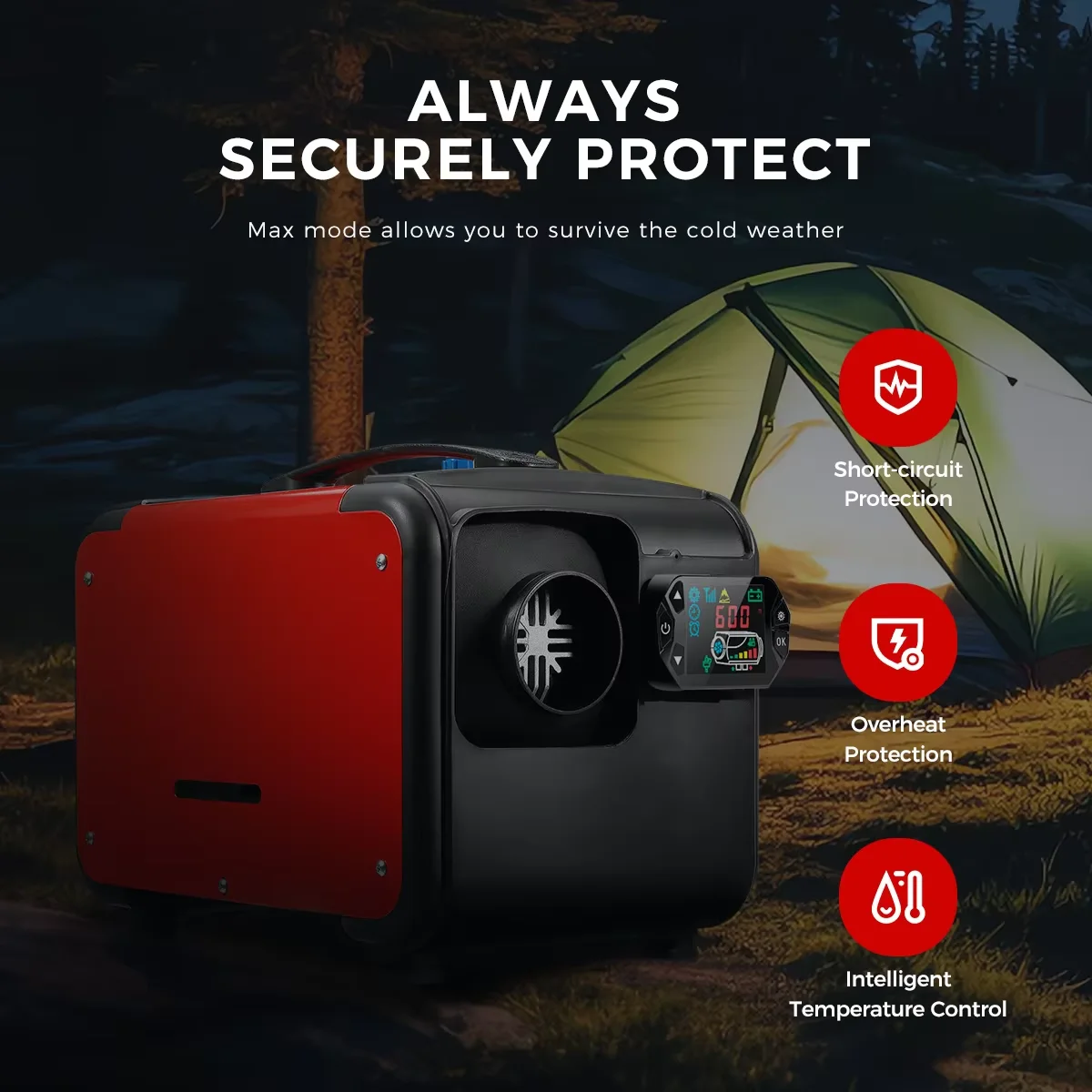 Sunster 8KW 12V سخان هواء الديزل الكل في واحد سيارة وقوف السيارات سخان الديزل ث/LCD وجهاز التحكم عن بعد التدفئة السريعة لسيارة شاحنة قارب