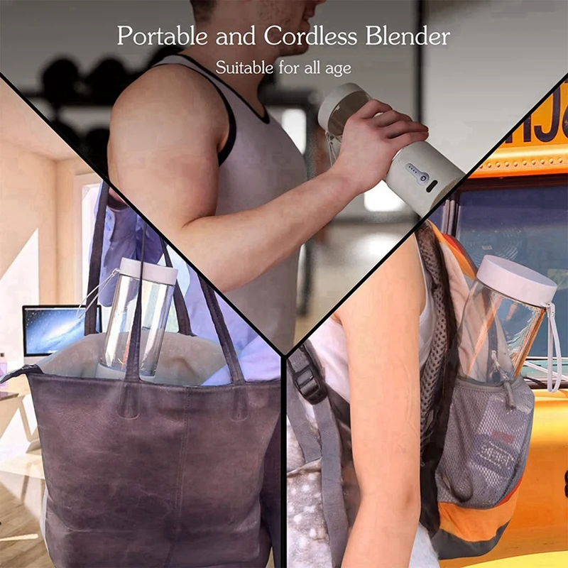 Portable Blender With USB-C Rechargeable, 6 Blades Portable Blender, Cordless & Lightweight Small Personal Blender