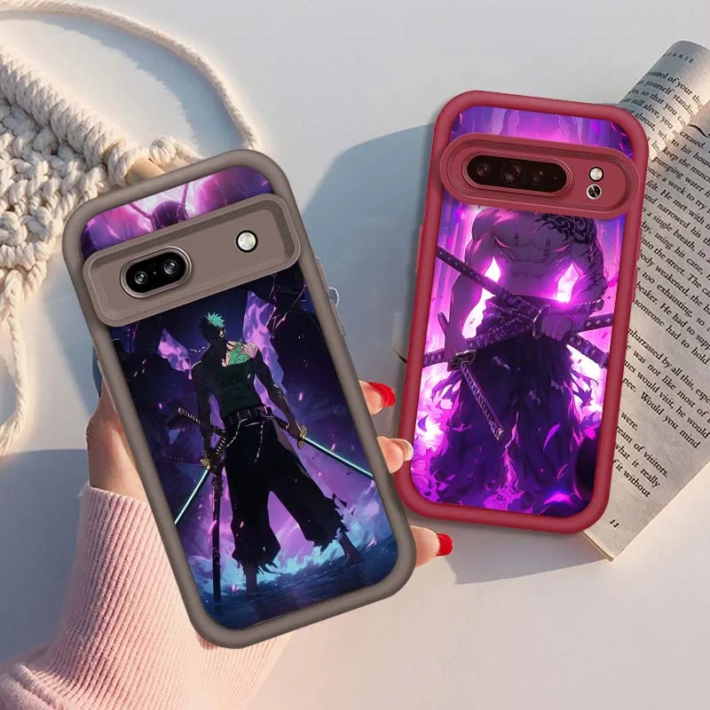 

Luxury One Piece Cool Zoro For Google Pixel 9 8A 8 7 7A Pro XL 5G Eye Ladder Soft TPU Shockproof Cover Phone Case