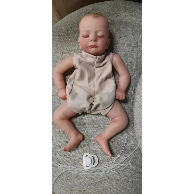 

19inch 48cm Reborn Doll Kit Kai Sleeping Baby Already Painted Unfinished Doll Parts with Cloth Body