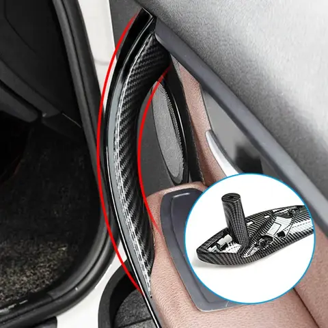 자동차 인테리어 내부 도어 당김 핸들 커버 Bmw F30 F31 F32 F33 F34 F35 F36 F80 3 4 시리즈 탄소 섬유 핸들 커버