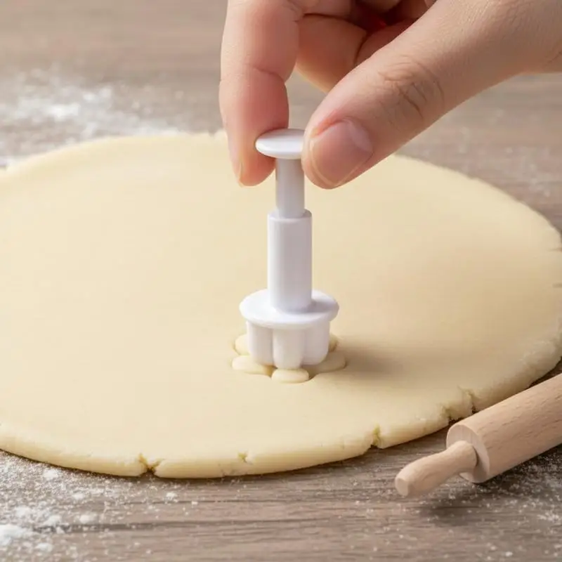 4Pcs/set Plum Flower Cake Plunger Fondant Cookie Cutter Mold Plum Baking Decorating Biscuit Stamps For Kitchen Tools
