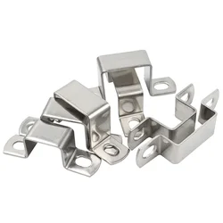 304 Stainless Steel Horseback Saddle Clip Clamp Buckle Throat Hoop Bracket /Thickened Square Rectangular  Tube Card