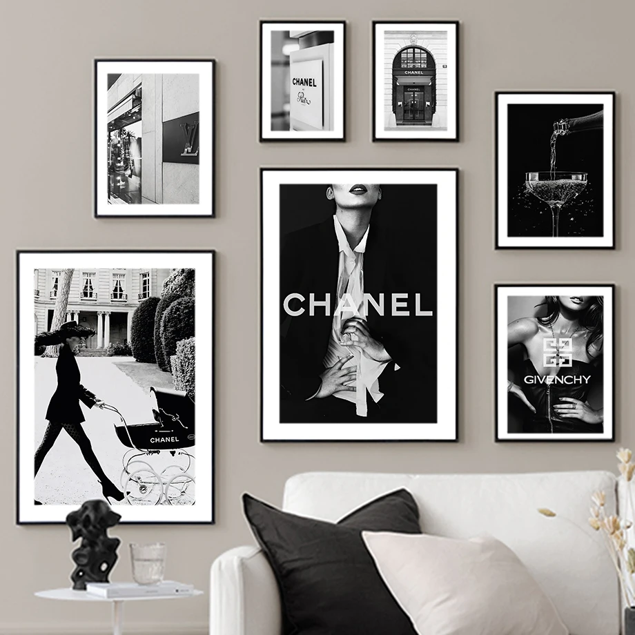 Hot Fashion Mom Luxury Store Fashion Cover Set The Trend Champagne Fashion Wall Art Canvas Painting Nordic Poster Room Decor